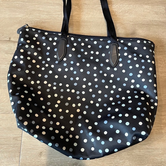 Kate Spade New York Mel Packable Nylon Tote – Blue Multi Polka Dot - Picture 4 of 7